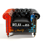 Кресло "Умный Умник" Rick and Morty graffiti chair натуральная кожа  варинант исполнения - 2 | Loft Concept в Ижевске