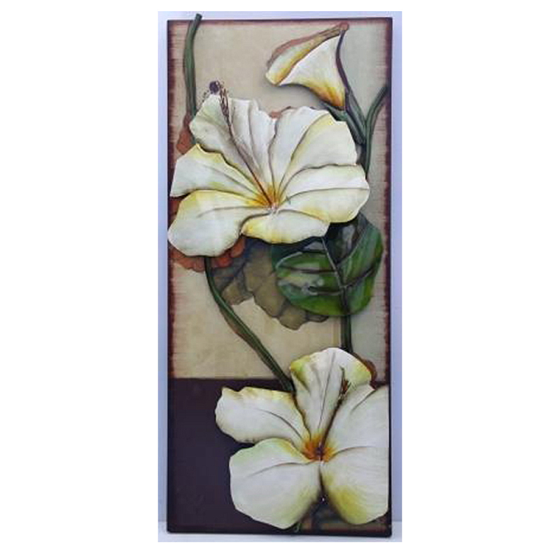 Аксессуар настенный из металла Blank Space White Flowers Мульти в Ижевске | Loft Concept 