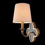 Бра с белым текстильным абажуром и фигурным основанием с зеркальной вставкой Vitorino варинант исполнения - 2 | Loft Concept в Ижевске