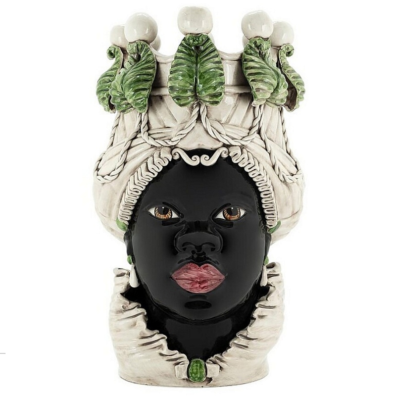 Ваза Abhika Vase Moro Lady Big With Candleholderr dark green Мульти в Ижевске | Loft Concept 