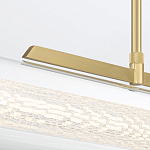 Подвесной светильник линейный золотого цвета с длинной цилиндрической стеклянной трубкой Eurofase варинант исполнения - 7 | Loft Concept в Ижевске