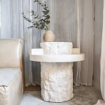 Дизайнерский журнальный стол цилиндрической формы фактурный Mylepen варинант исполнения - 2 | Loft Concept в Ижевске