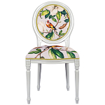 Стул светло-серый из натурального бука с изображением птицы в саду Blooming Colored Birds варинант исполнения - 1 | Loft Concept в Ижевске