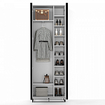 Двухдверный шкаф белого цвета Strict Lines варинант исполнения - 4 | Loft Concept в Ижевске