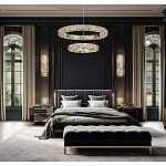 Люстра из 2-х колец с мозаичным хрустальным оформлением Sparks of Crystal варинант исполнения - 2 | Loft Concept в Ижевске